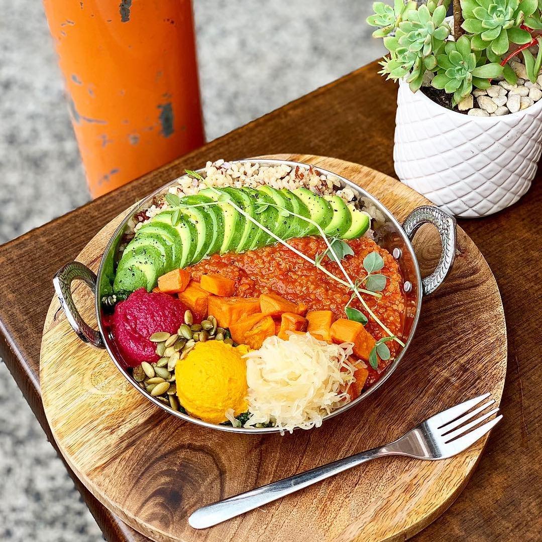 Colourful Buddha bowl from Buddha Bowl Cafe in Newtown