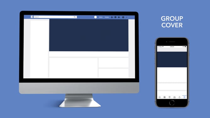 Facebook group cover image dimensions for desktop and mobile