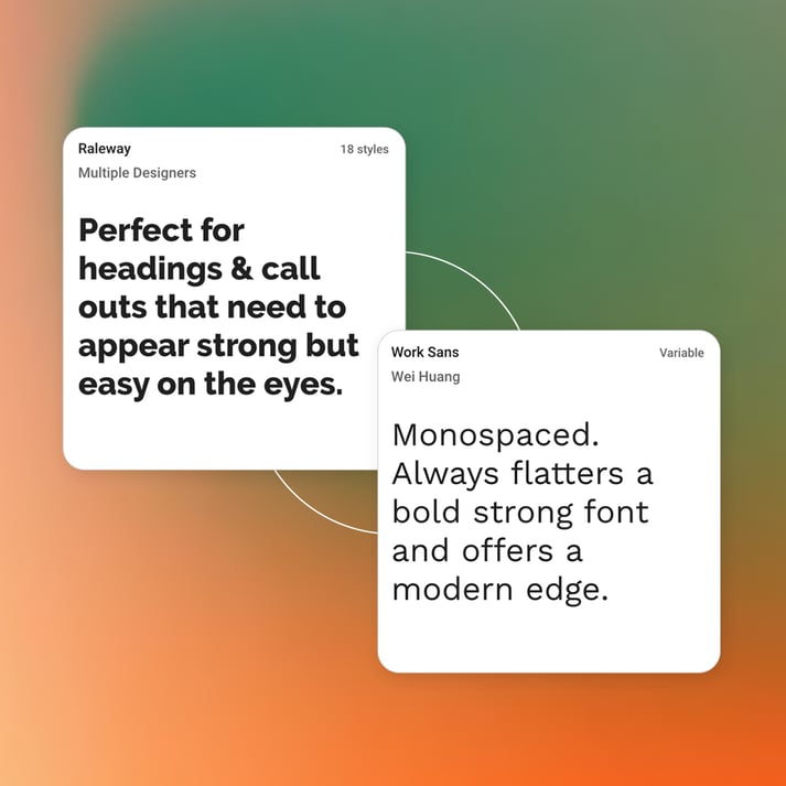 google fonts pairings