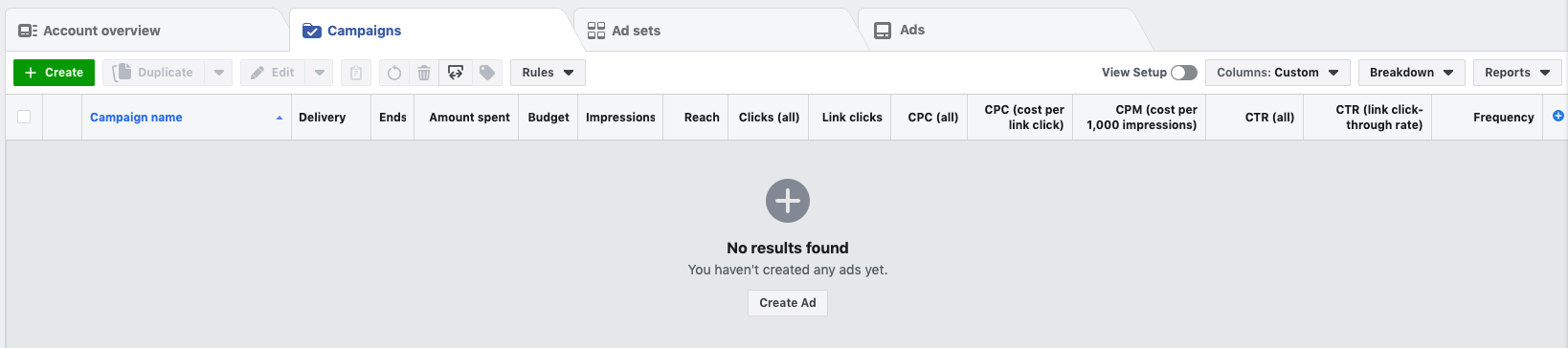 facebook ads manager