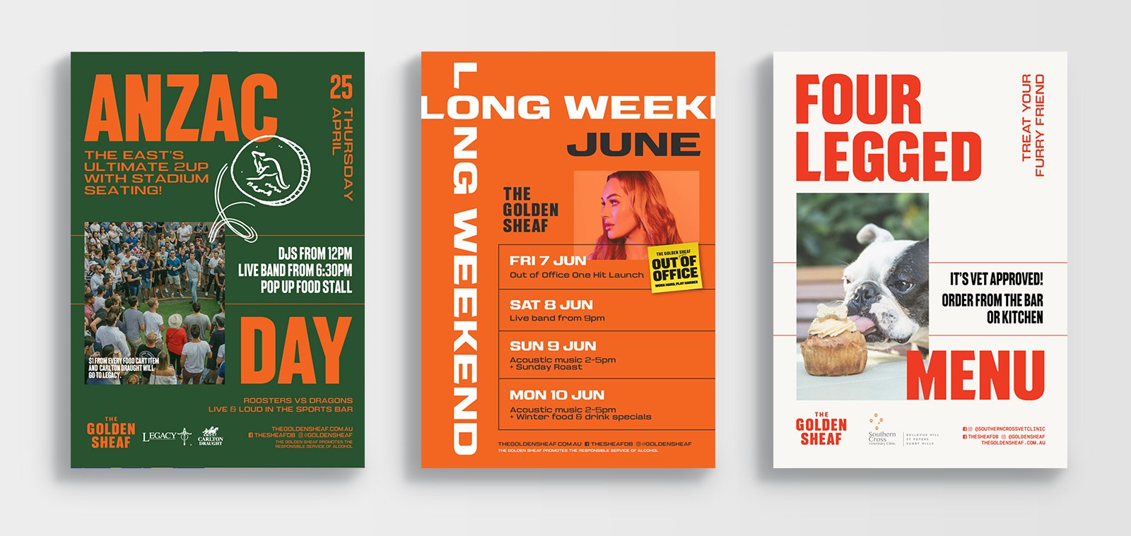 Event posters designed by Sydney Design Social