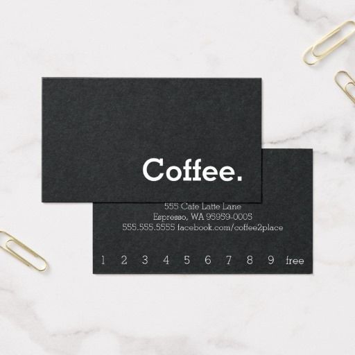 Business card that doubles as a coffee loyalty card