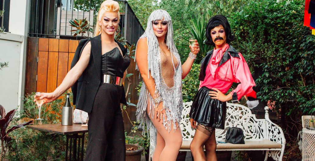 Drag queens at The Winery Surry Hills for Mardi Gras