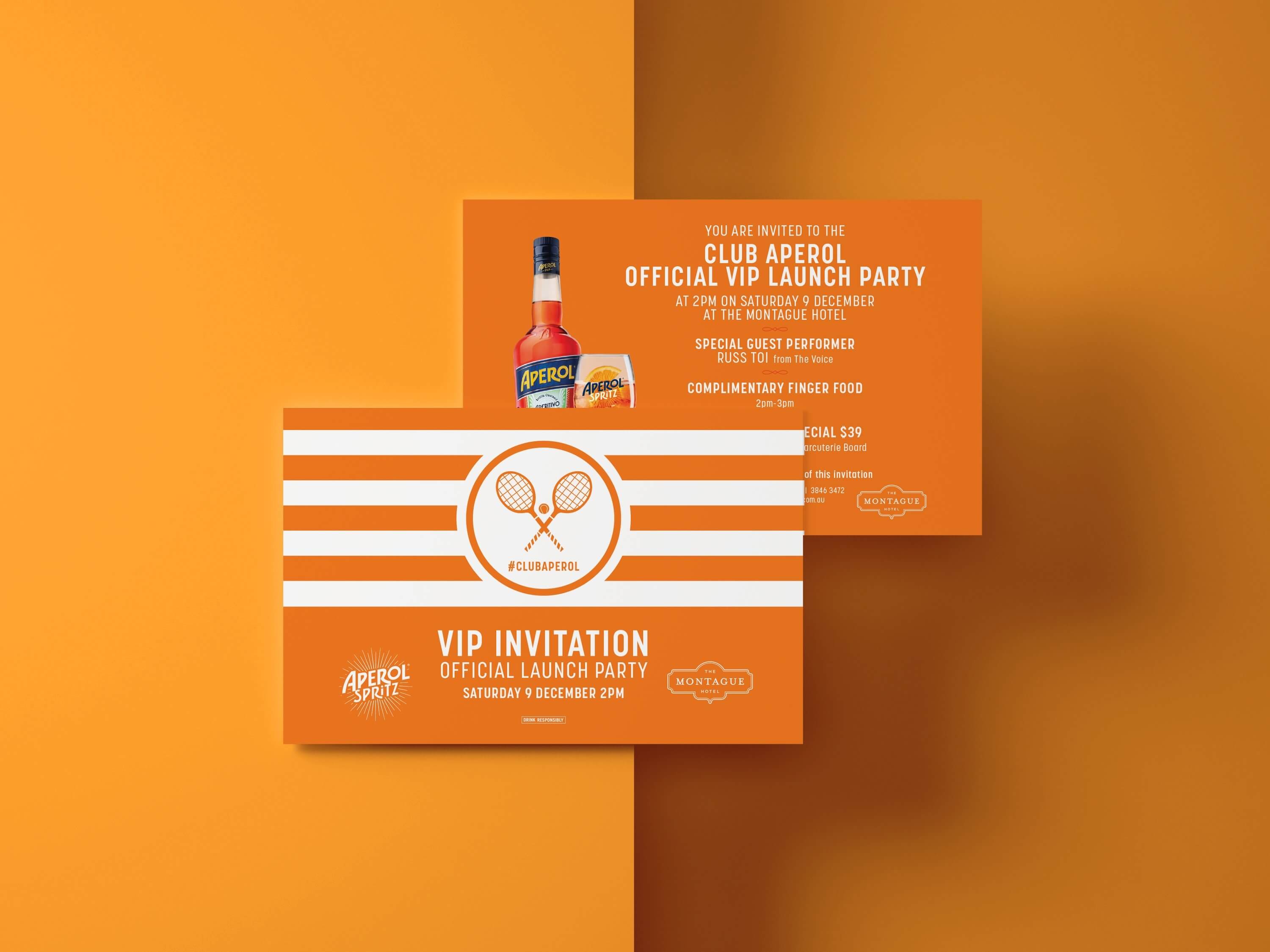 invitation design for campari group