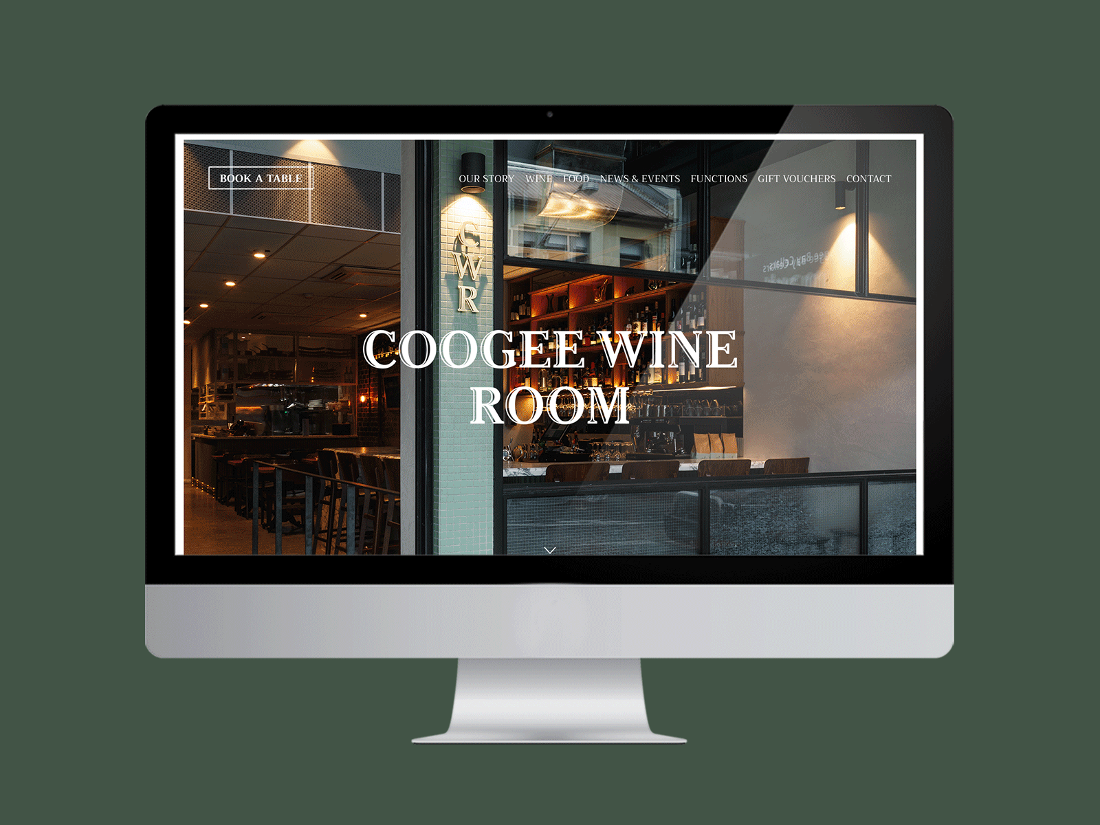 Distil coogee wine room website design