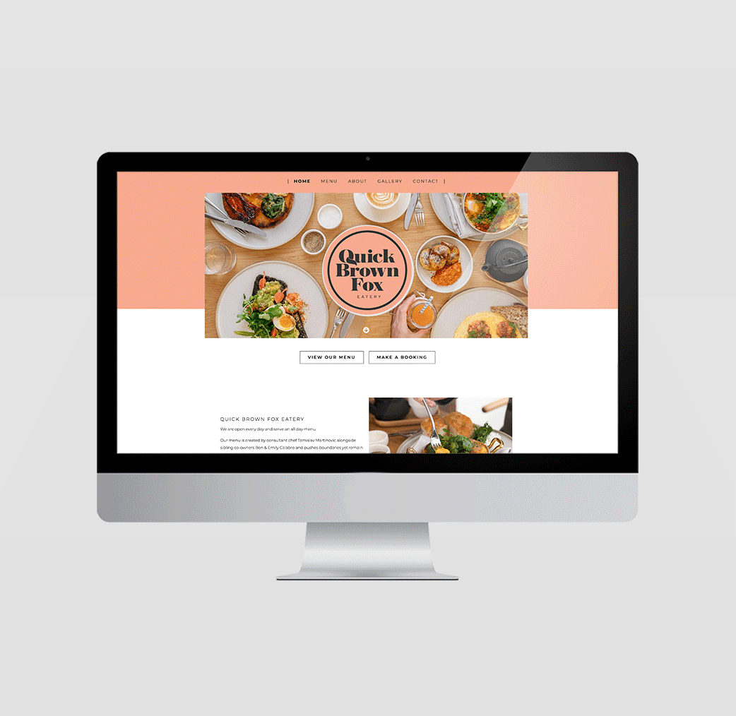 sydney design social quick brown fox eatery website design