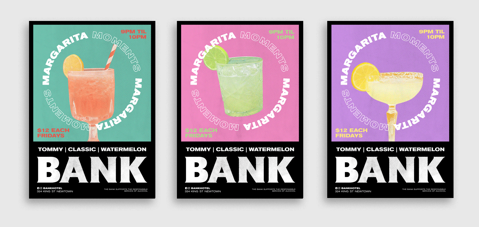 graphic design agency sydney poster design for bank hotel newtown margarita moments tommy classic