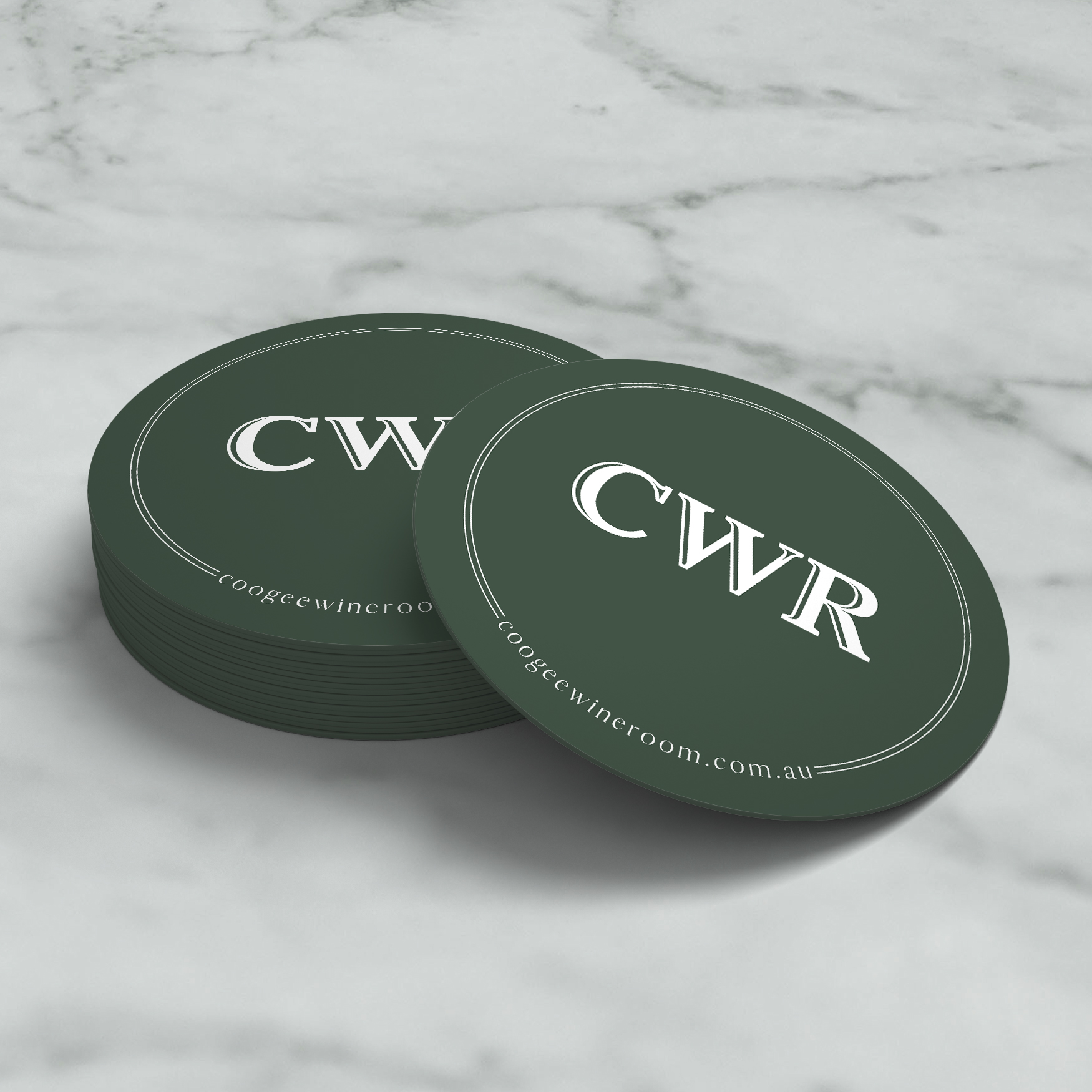 coogee wine room logo branding coasters